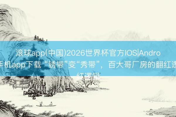 滚球app(中国)2026世界杯官方IOS|Android手机app下载 “锈带”变“秀带”，百大哥厂房的翻红逻辑