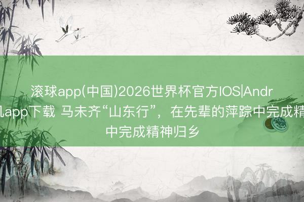 滚球app(中国)2026世界杯官方IOS|Android手机app下载 马未齐“山东行”，在先辈的萍踪中完成精神归乡