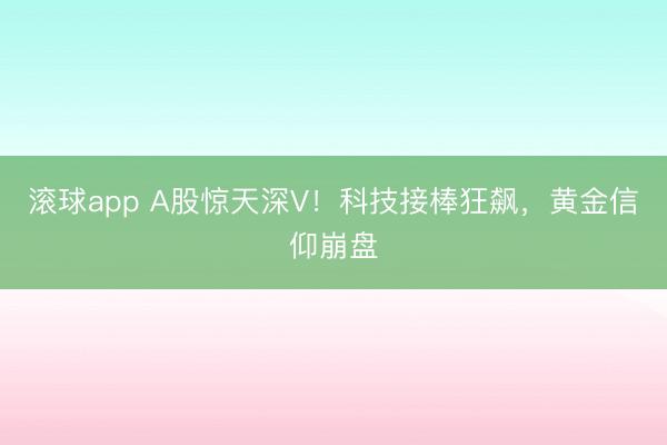 滚球app A股惊天深V！科技接棒狂飙，黄金信仰崩盘