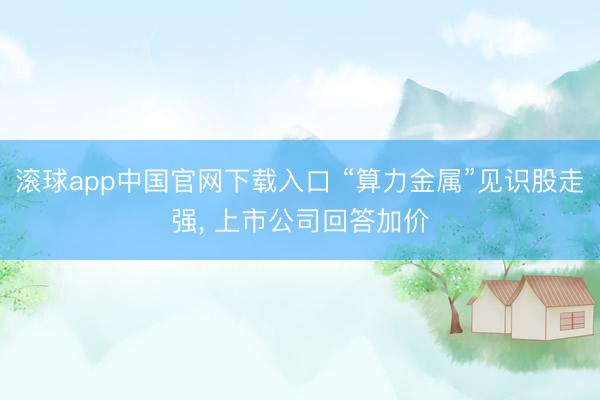 滚球app中国官网下载入口 “算力金属”见识股走强, 上市公司回答加价