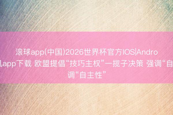滚球app(中国)2026世界杯官方IOS|Android手机app下载 欧盟提倡“技巧主权”一揽子决策 强调“自主性”