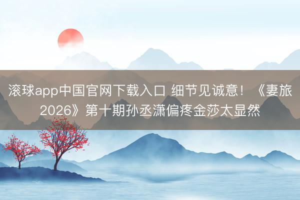 滚球app中国官网下载入口 细节见诚意！《妻旅2026》第十期孙丞潇偏疼金莎太显然