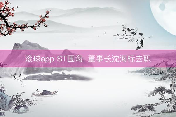 滚球app ST围海: 董事长沈海标去职