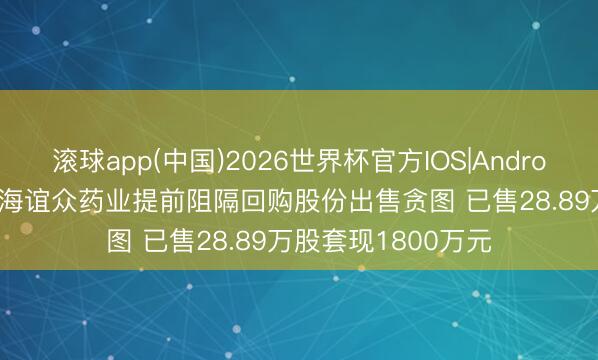 滚球app(中国)2026世界杯官方IOS|Android手机app下载 上海谊众药业提前阻隔回购股份出售贪图 已售28.89万股套现1800万元